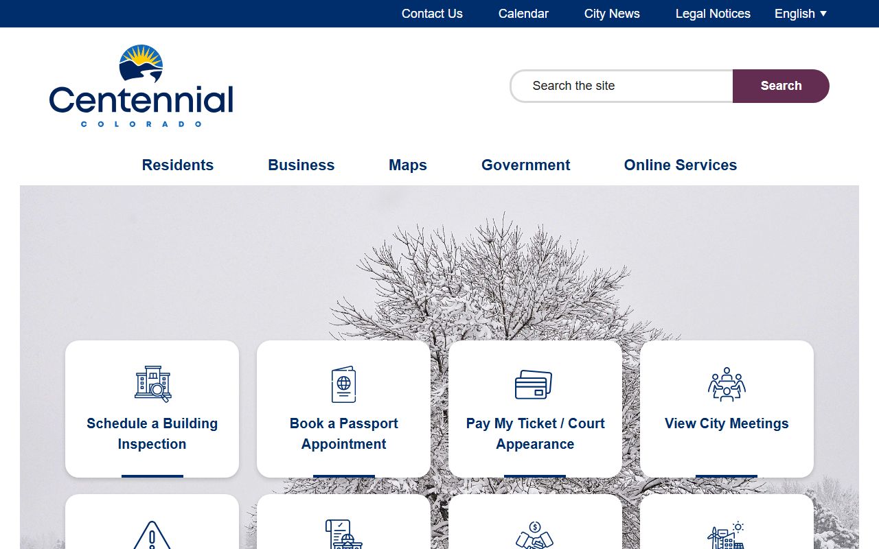 Centennial city government website