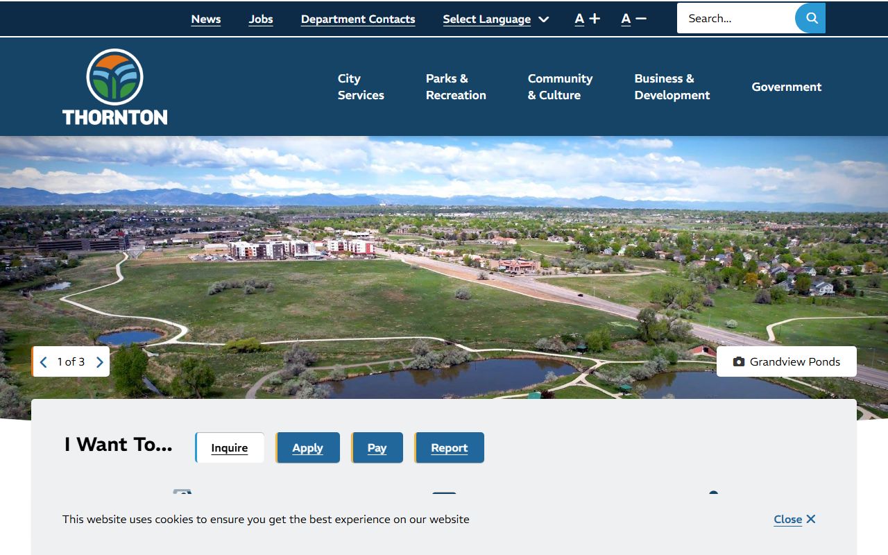Thornton city government website