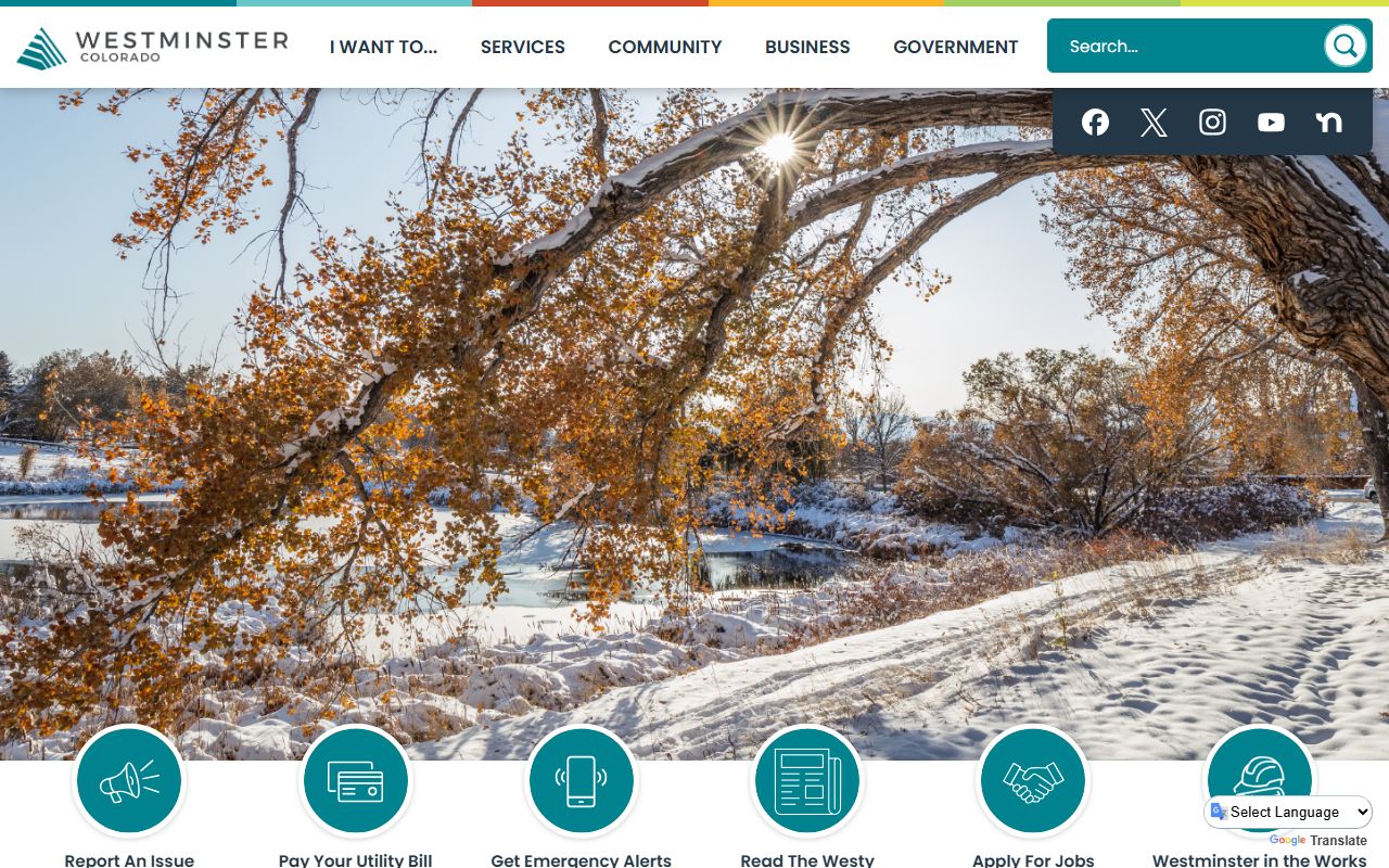 Westminster city government website