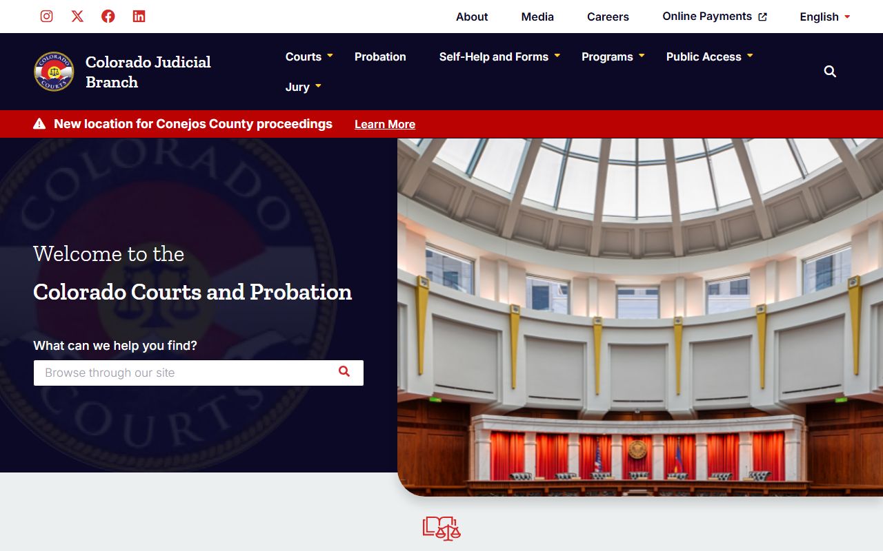 Adams County Court website for DUI records